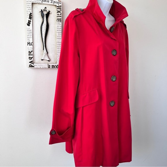 Vintage Marvin Richard’s Red Swing Trench Coat Raincoat Women’s Size XL - Picture 5 of 15